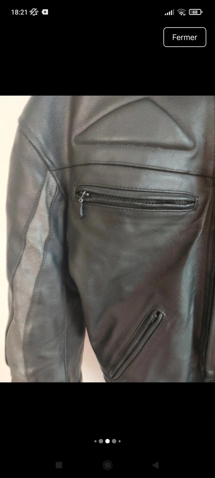 Casaco de moto em couro para homem tamanho 38-40 – photo 4